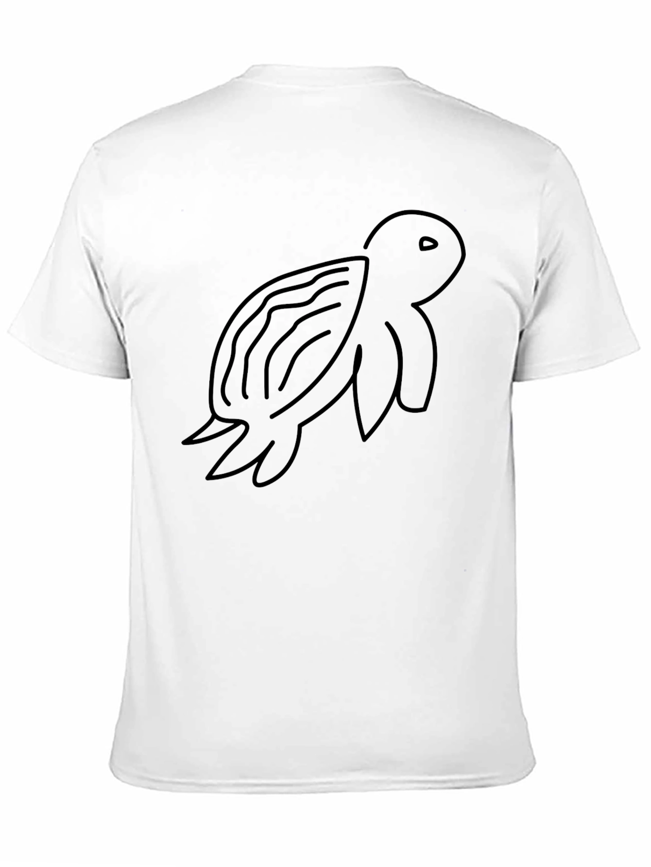 Black Turtle Outline Graphic Tee