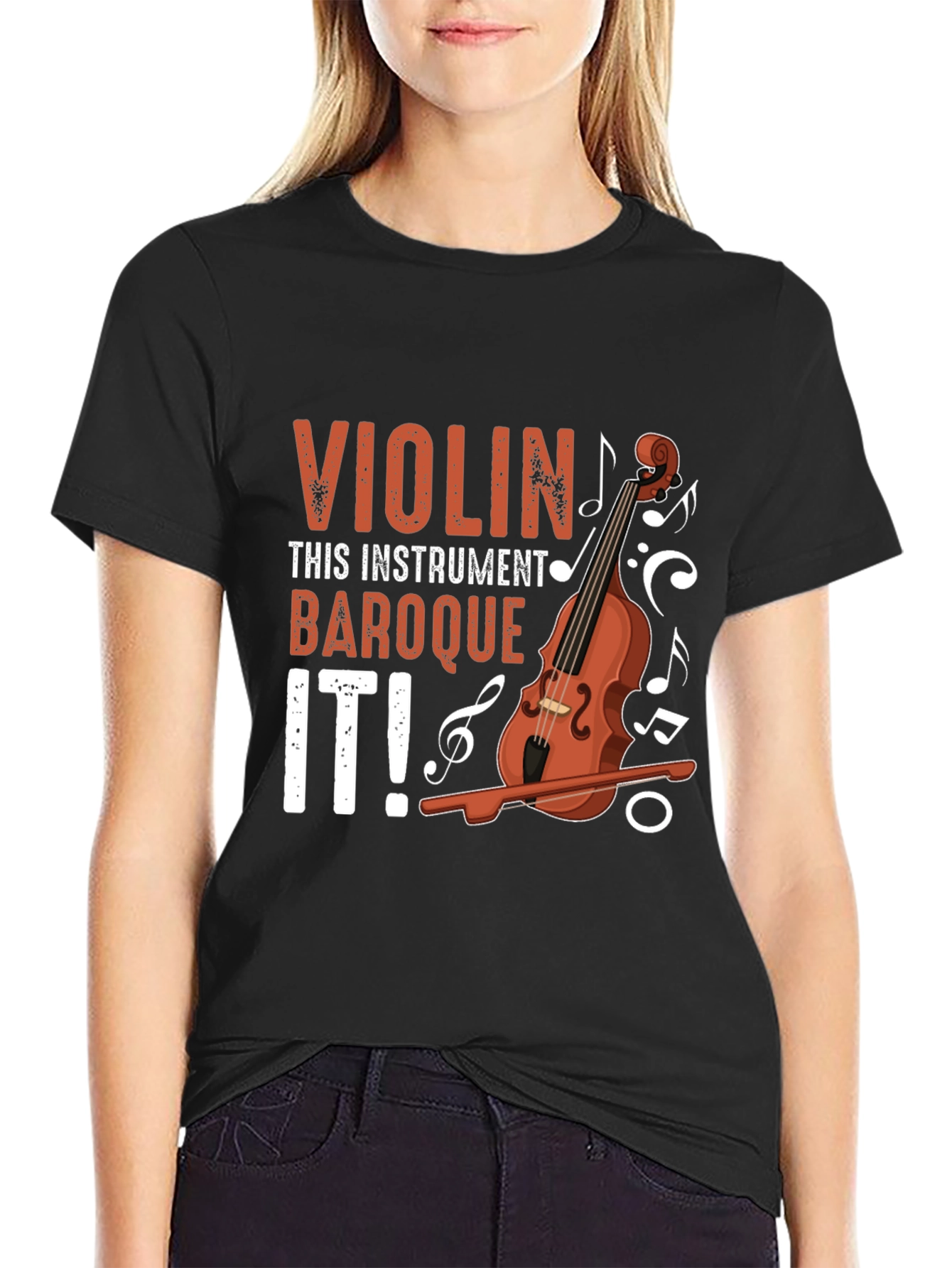 Violin Baroque It! T-Shirt - Music Lovers Tee