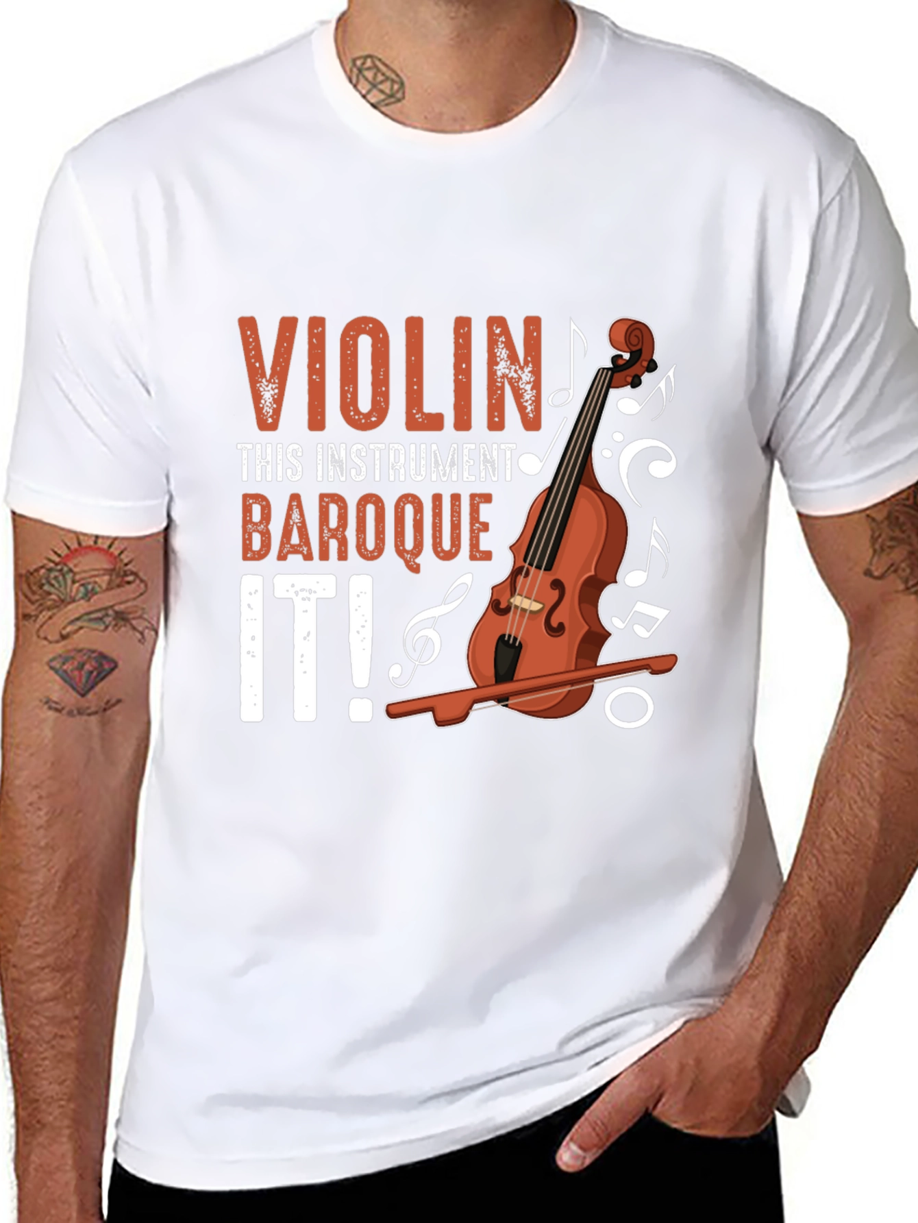 Violin Baroque It! T-Shirt - Music Lovers Tee
