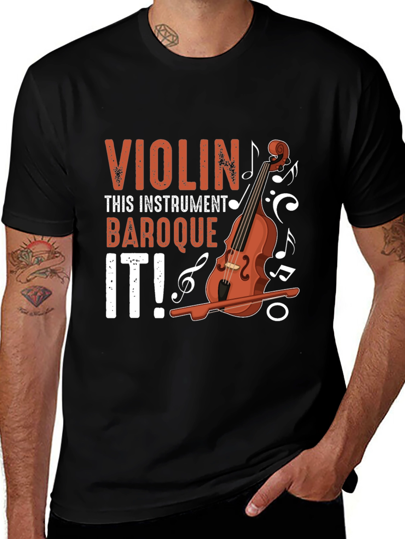 Violin Baroque It! T-Shirt - Music Lovers Tee