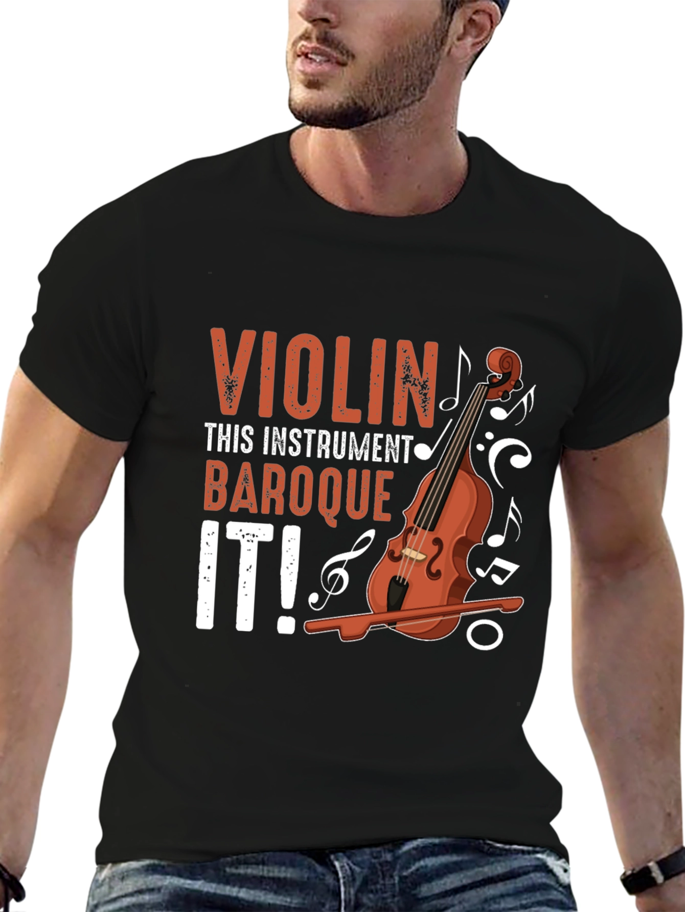 Violin Baroque It! T-Shirt - Music Lovers Tee