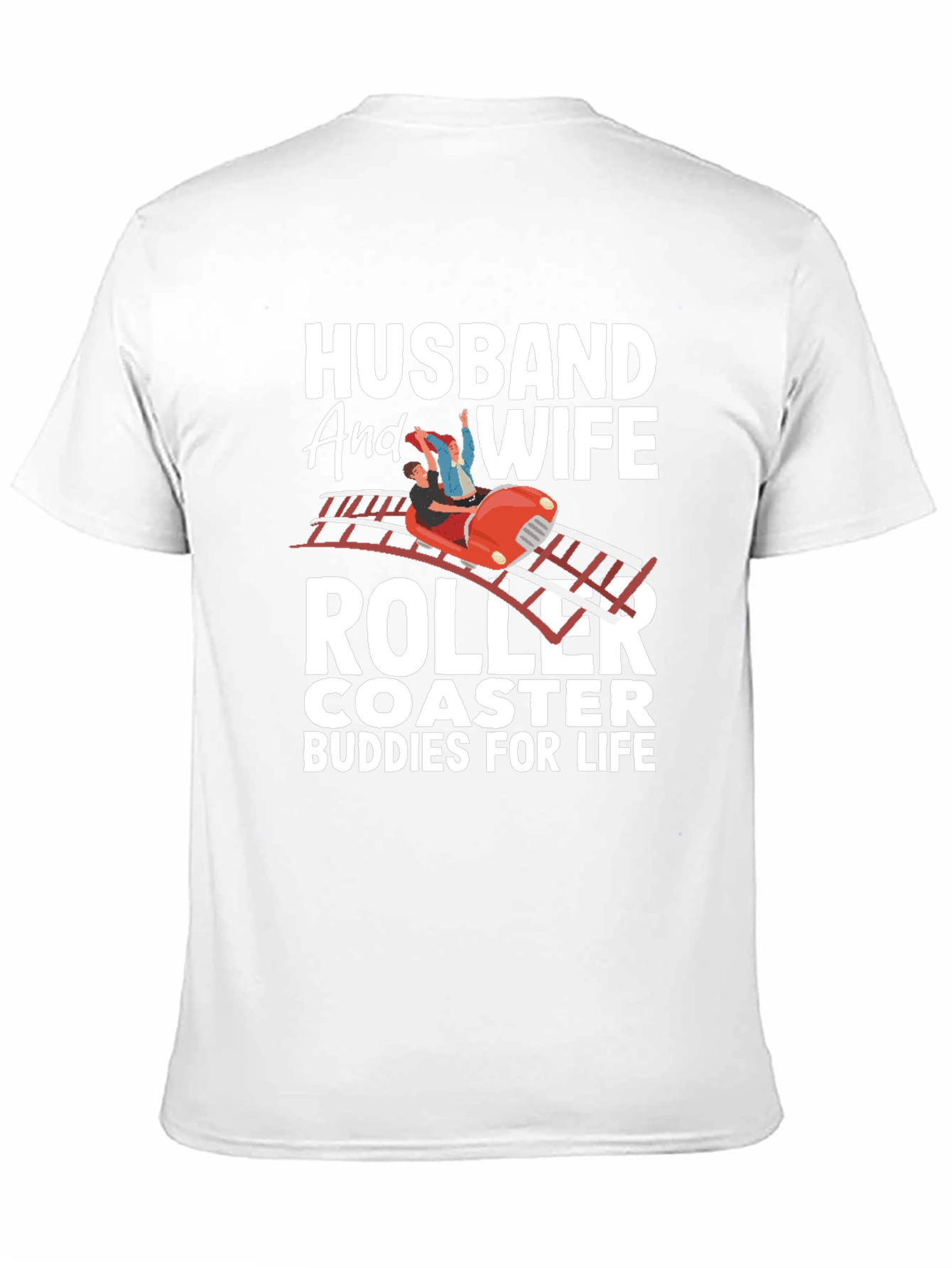 Husband and Wife Roller Coaster Buddies T-Shirt