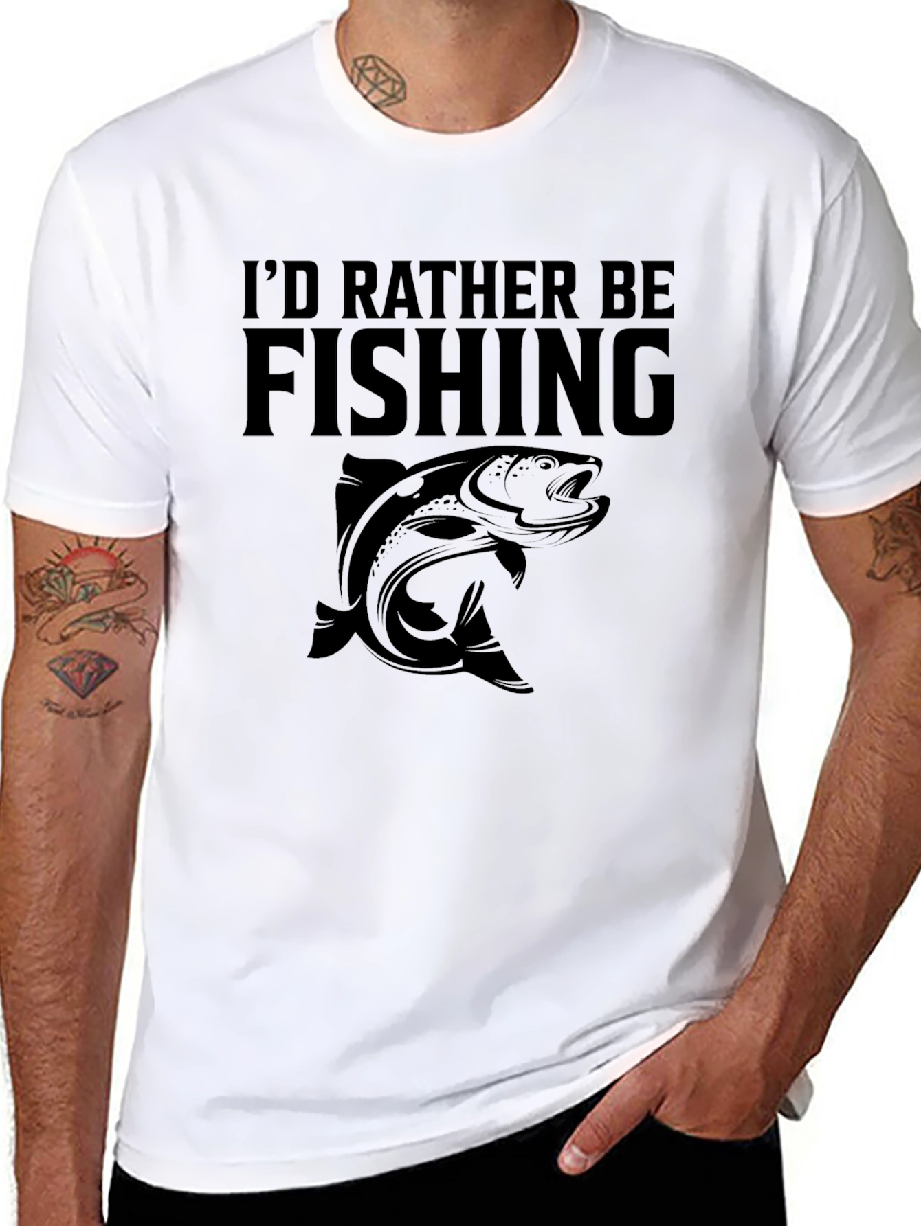 Id Rather Be Fishing T-Shirt - Angler Gift