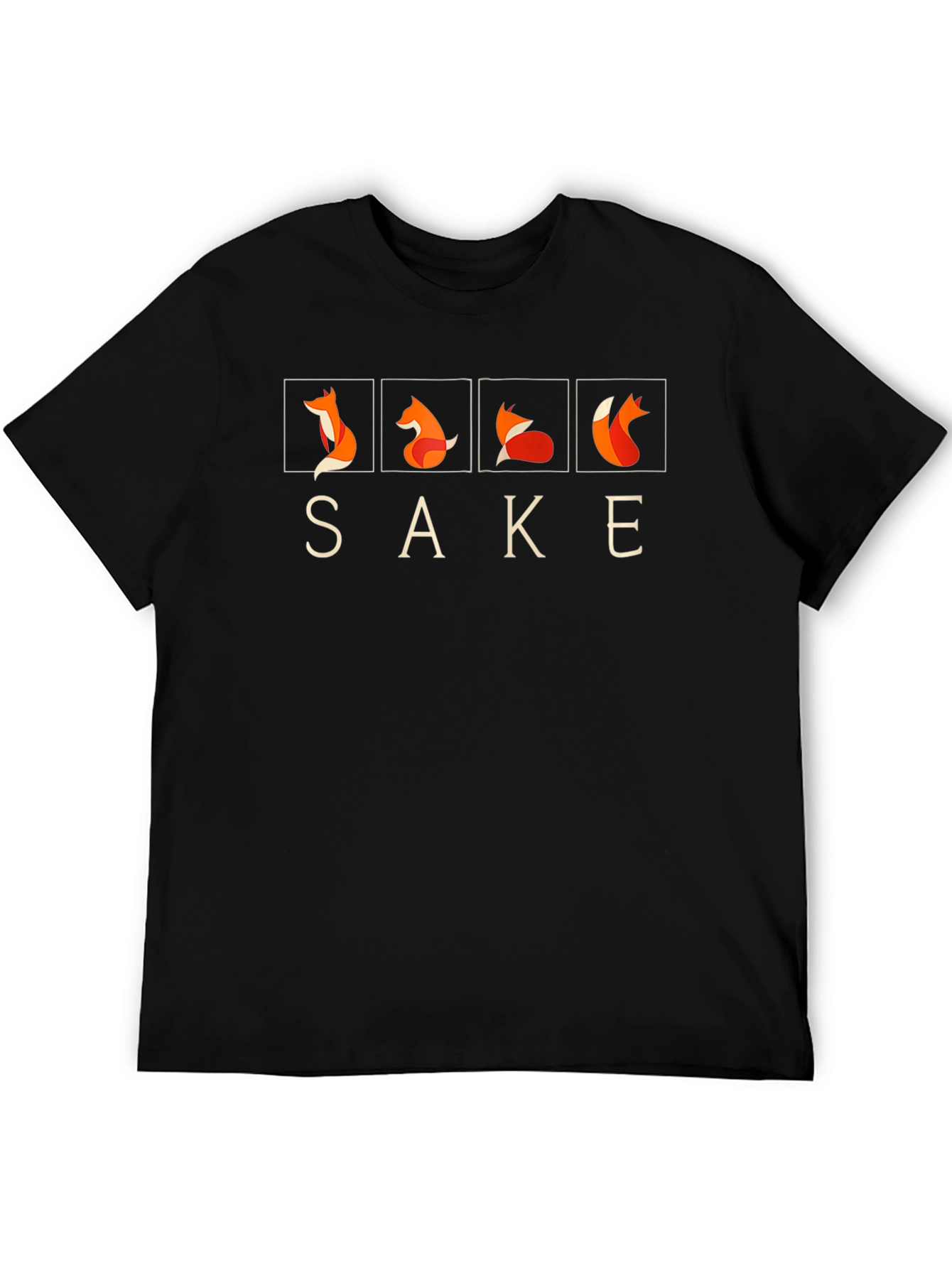 Sake Fox T-Shirt - Minimalist Graphic Tee