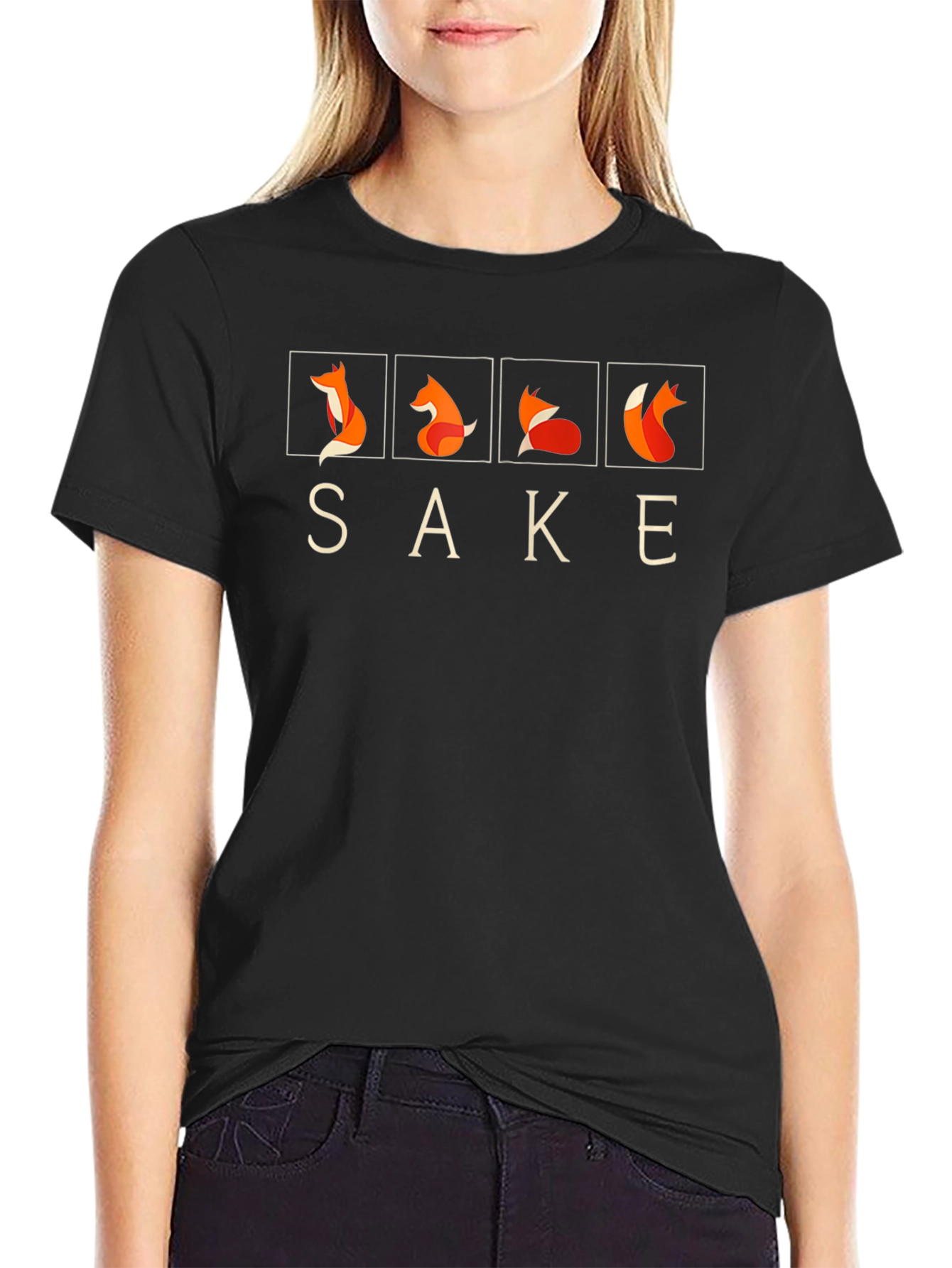 Sake Fox T-Shirt - Minimalist Graphic Tee