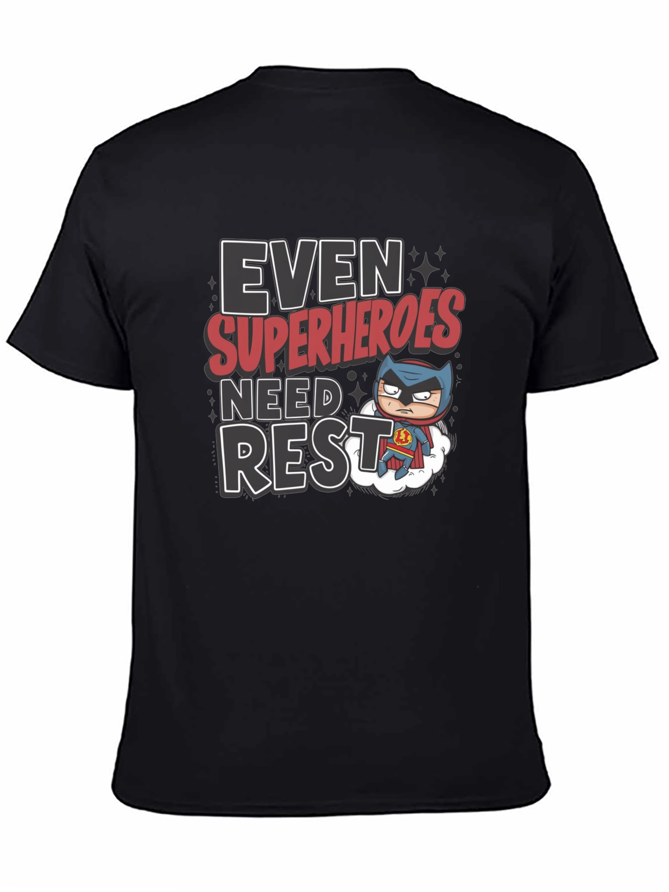 Superhero Rest T-Shirt Funny Cartoon Graphic Tee