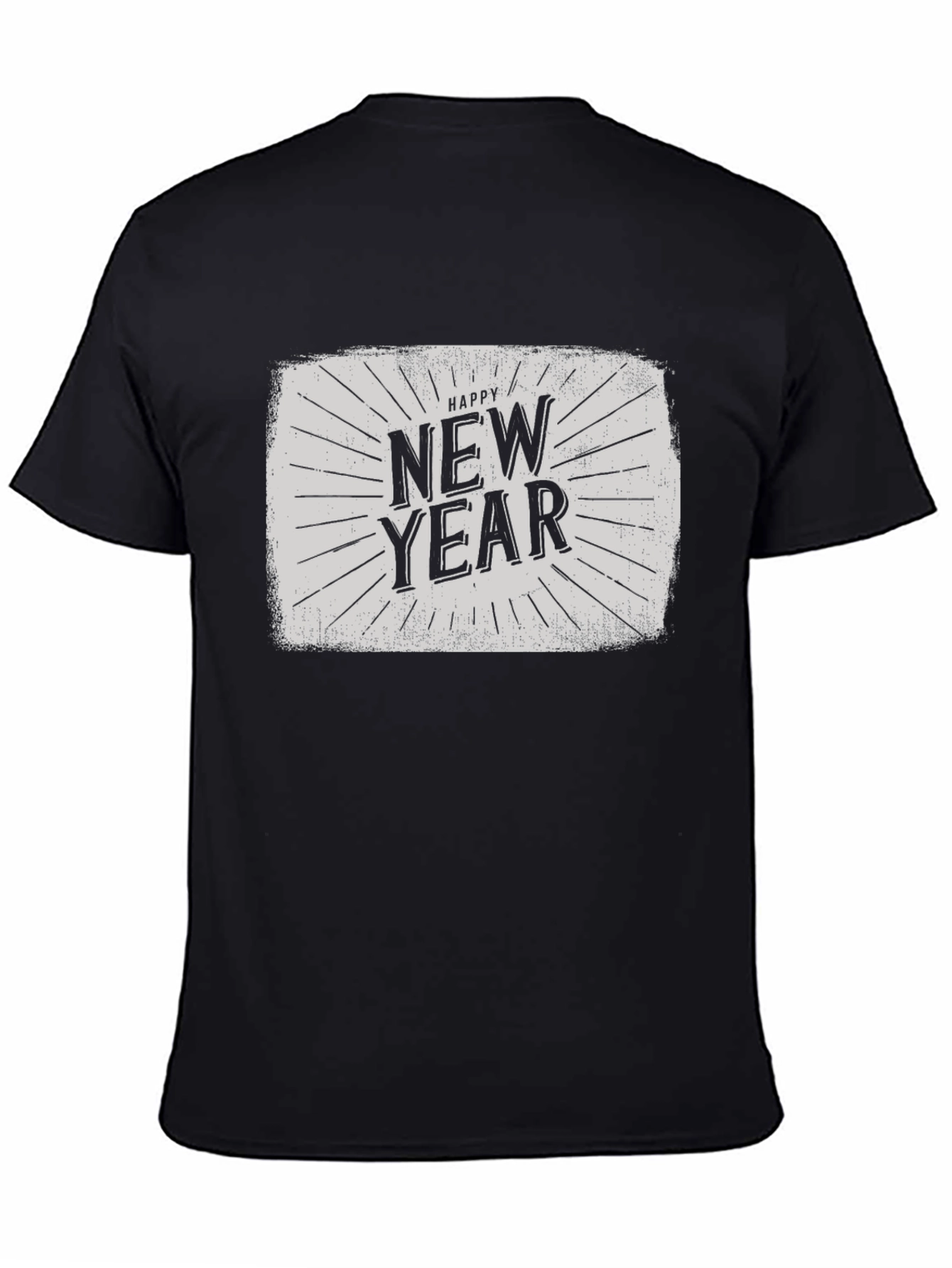 Happy New Year Graphic Tee - Black