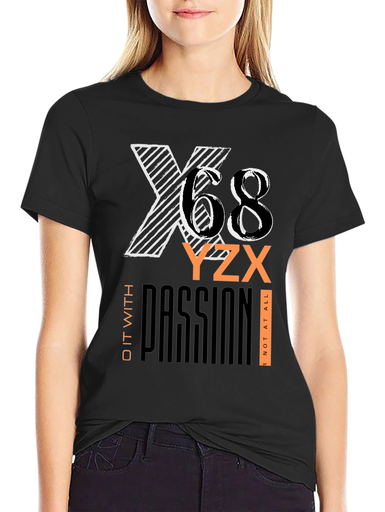 Bold Graphic Print Black T-Shirt