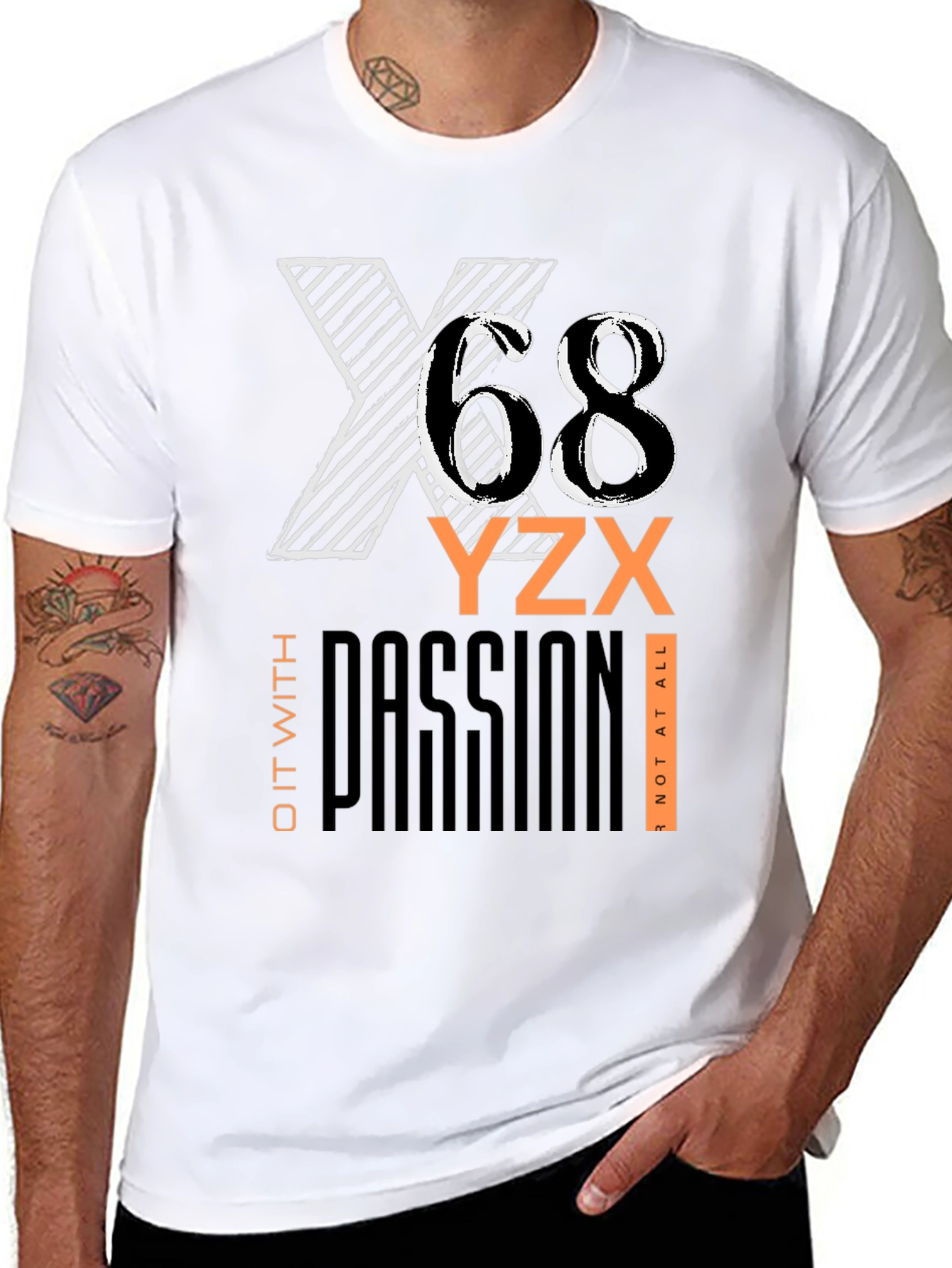 Bold Graphic Print Black T-Shirt