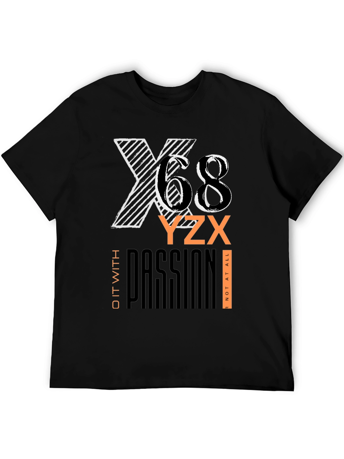 Bold Graphic Print Black T-Shirt