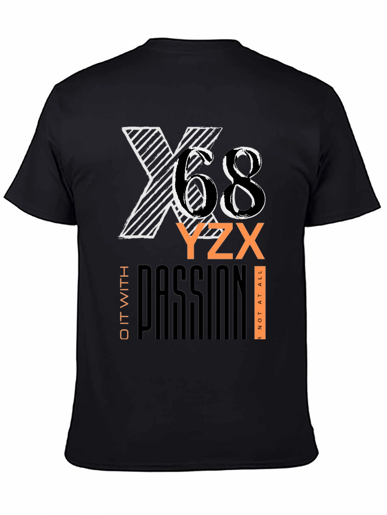 Bold Graphic Print Black T-Shirt