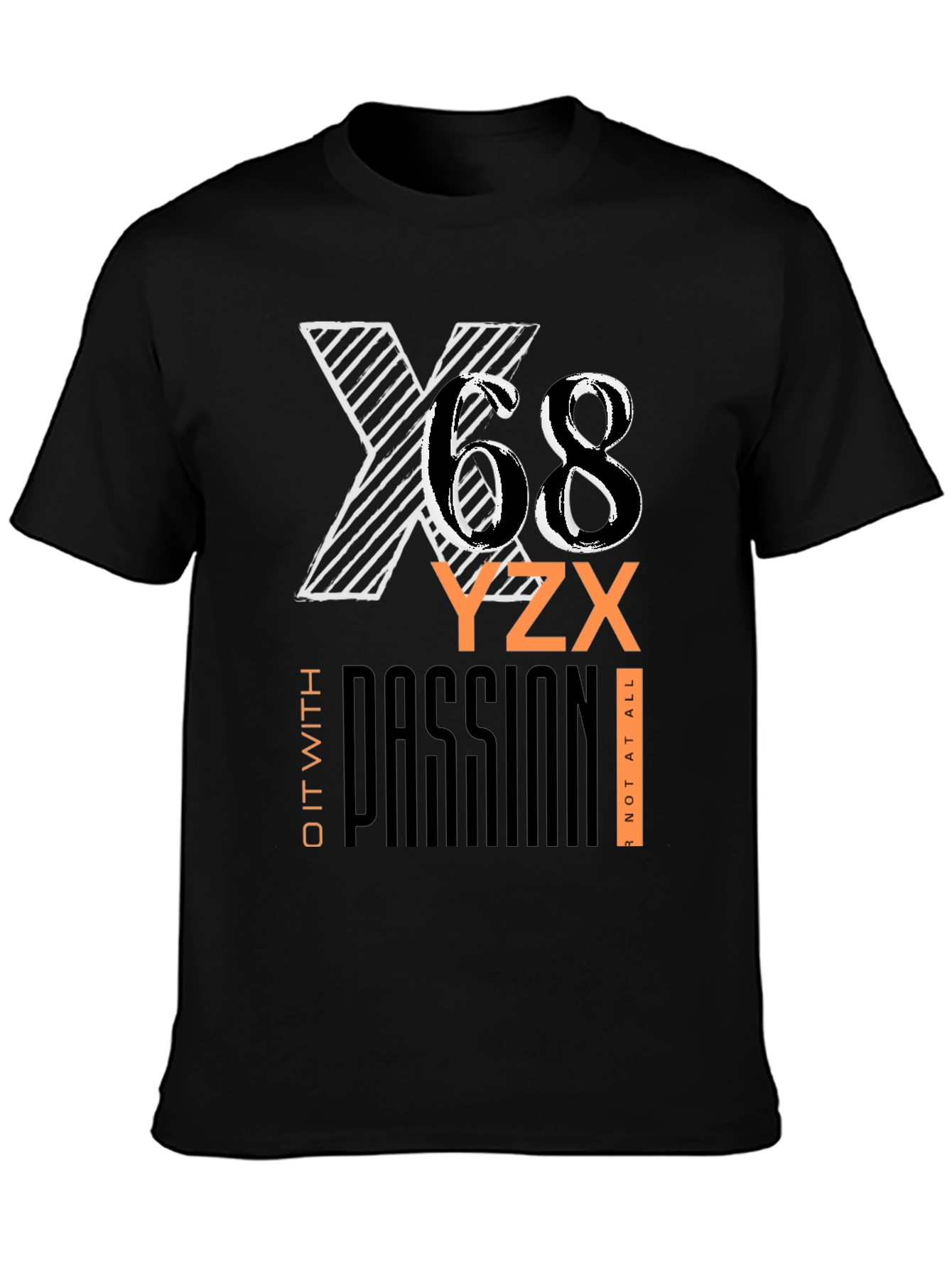 Bold Graphic Print Black T-Shirt
