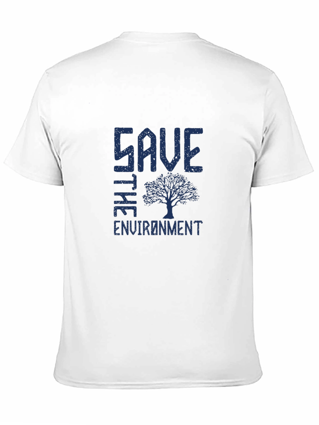 Save the Environment Tree Graphic T-Shirt - Black