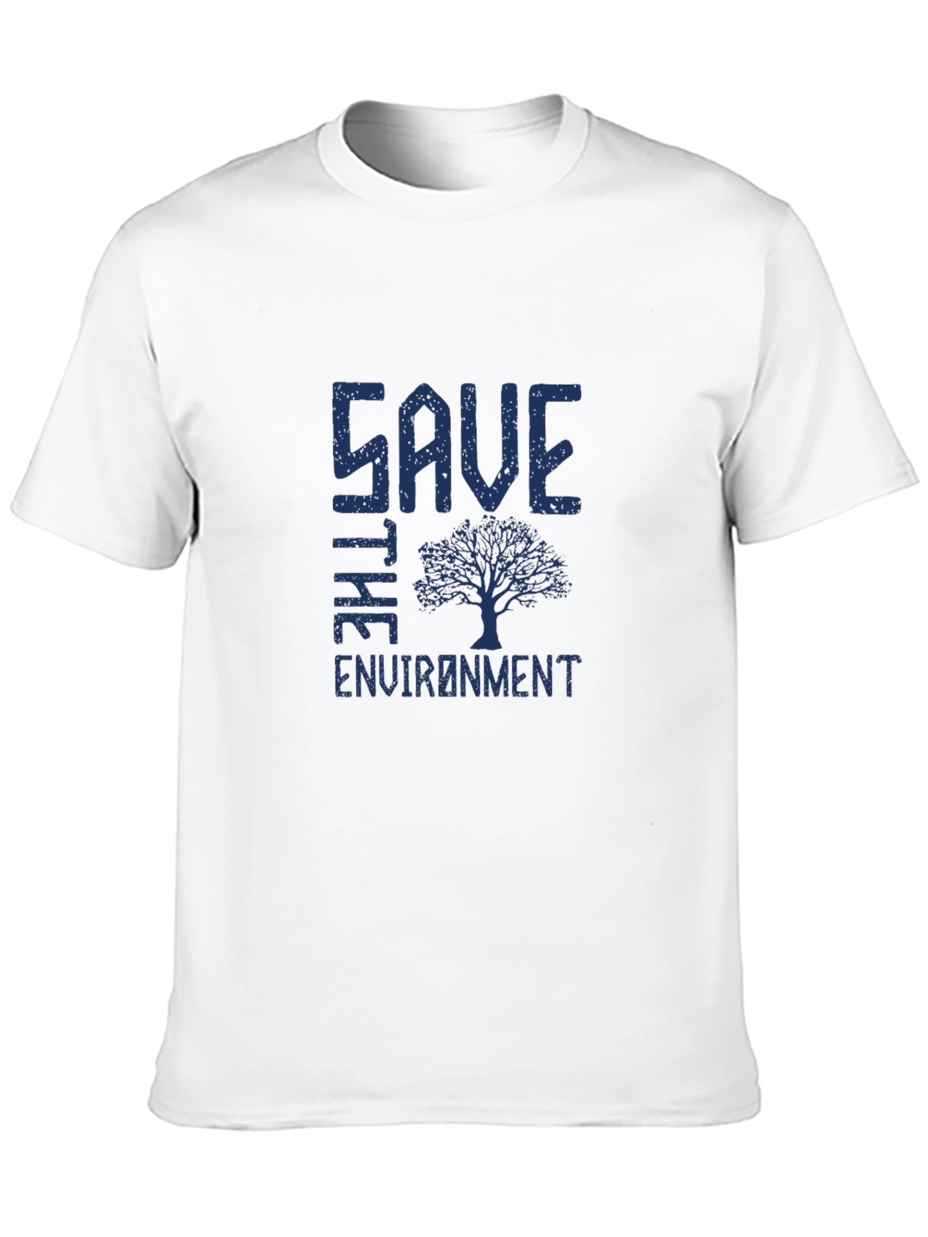 Save the Environment Tree Graphic T-Shirt - Black