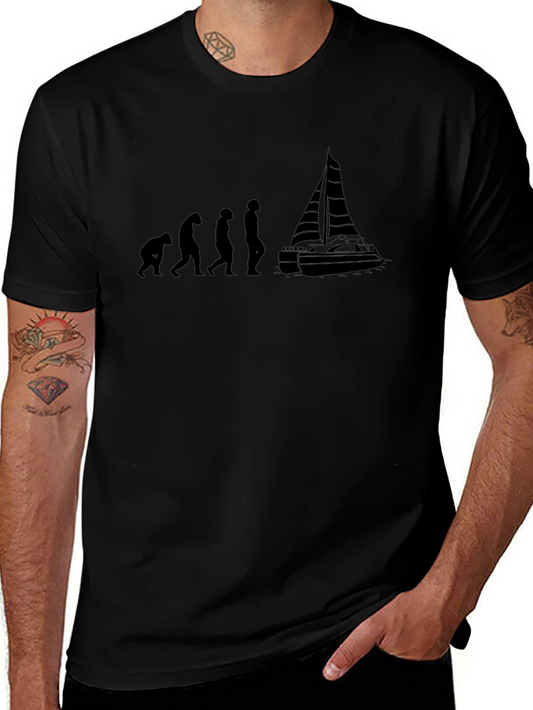 Evolution to Sailing Black T-Shirt