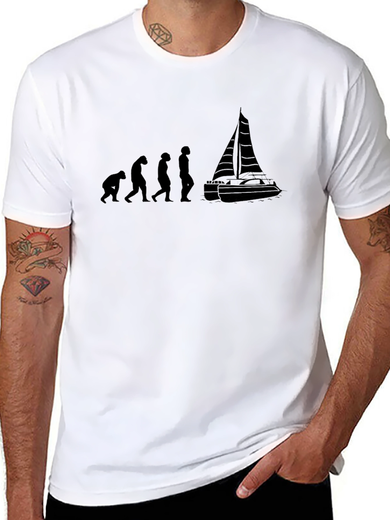Evolution to Sailing Black T-Shirt