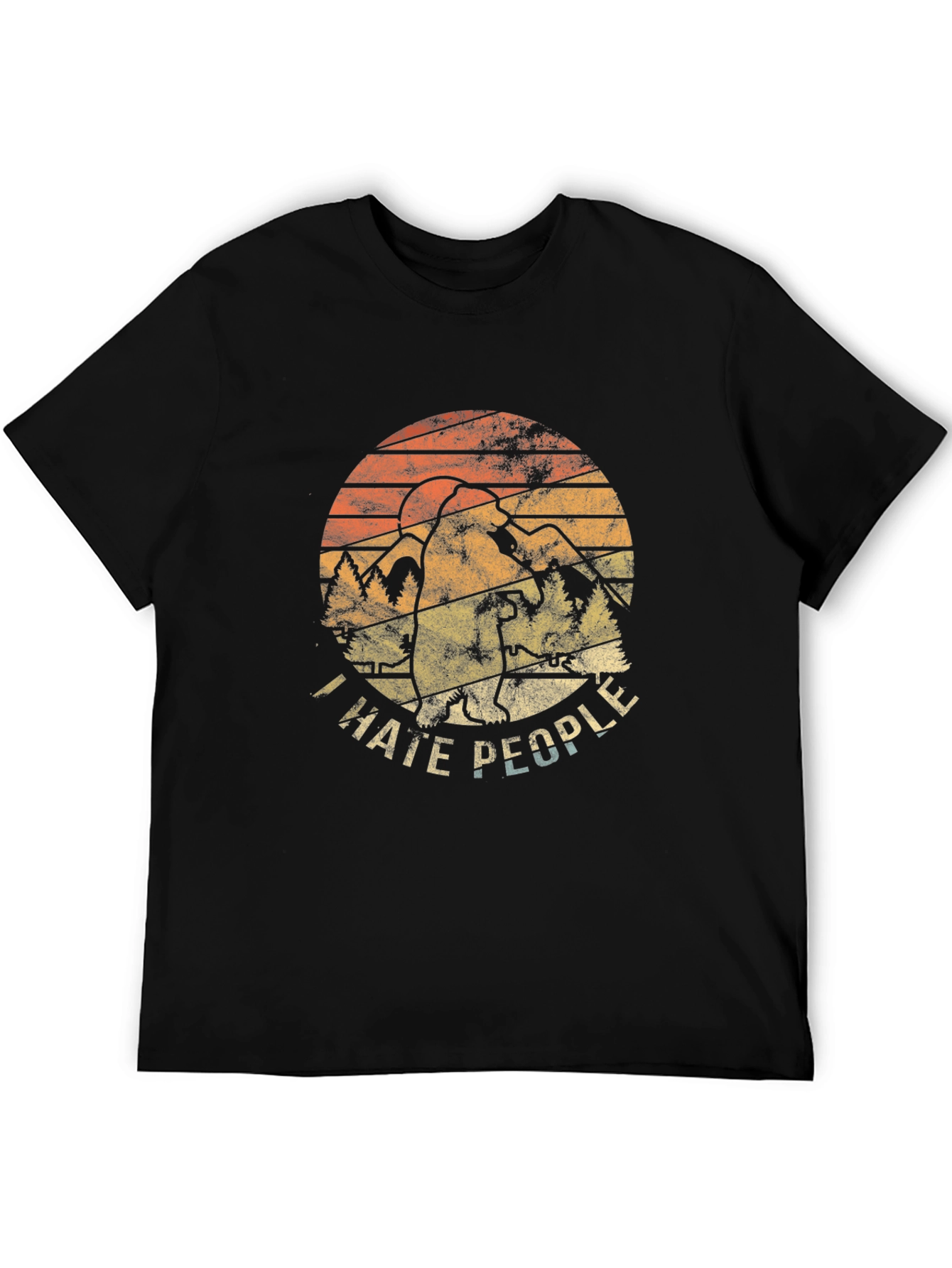 I Hate People Bigfoot Graphic T-Shirt - Retro Design
