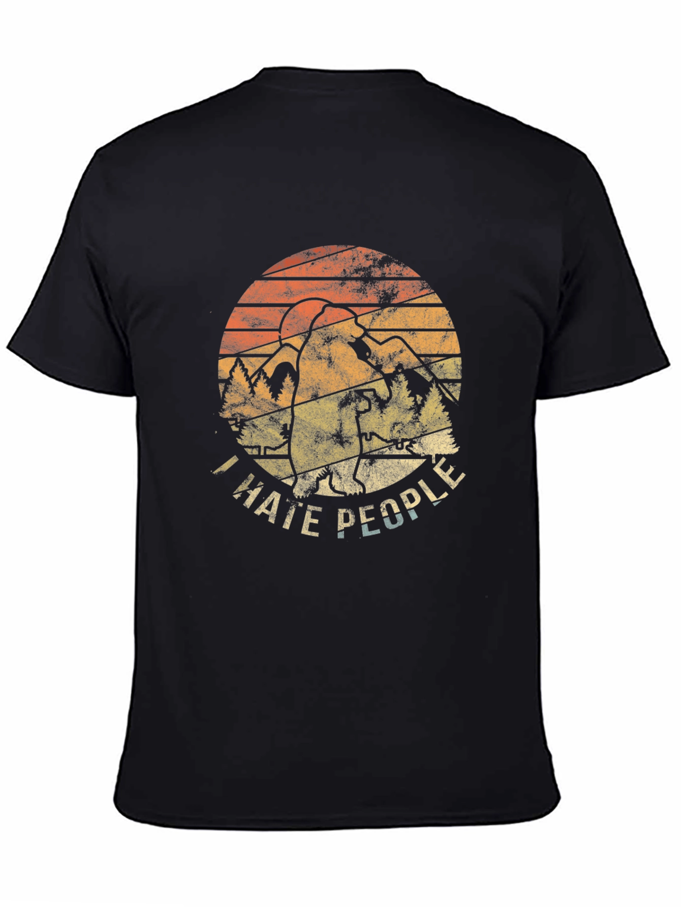 I Hate People Bigfoot Graphic T-Shirt - Retro Design