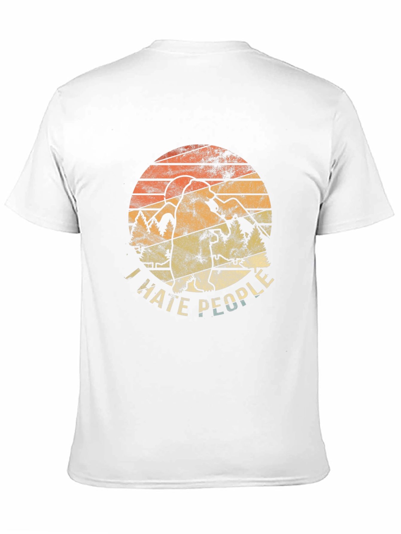 I Hate People Bigfoot Graphic T-Shirt - Retro Design