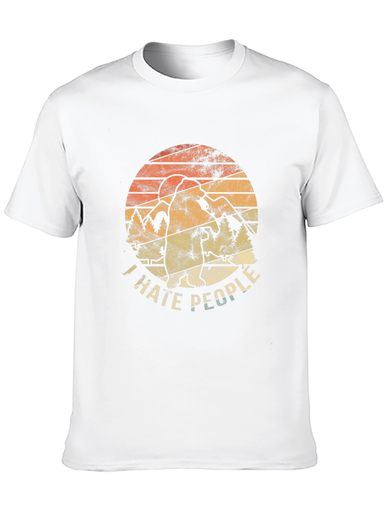I Hate People Bigfoot Graphic T-Shirt - Retro Design