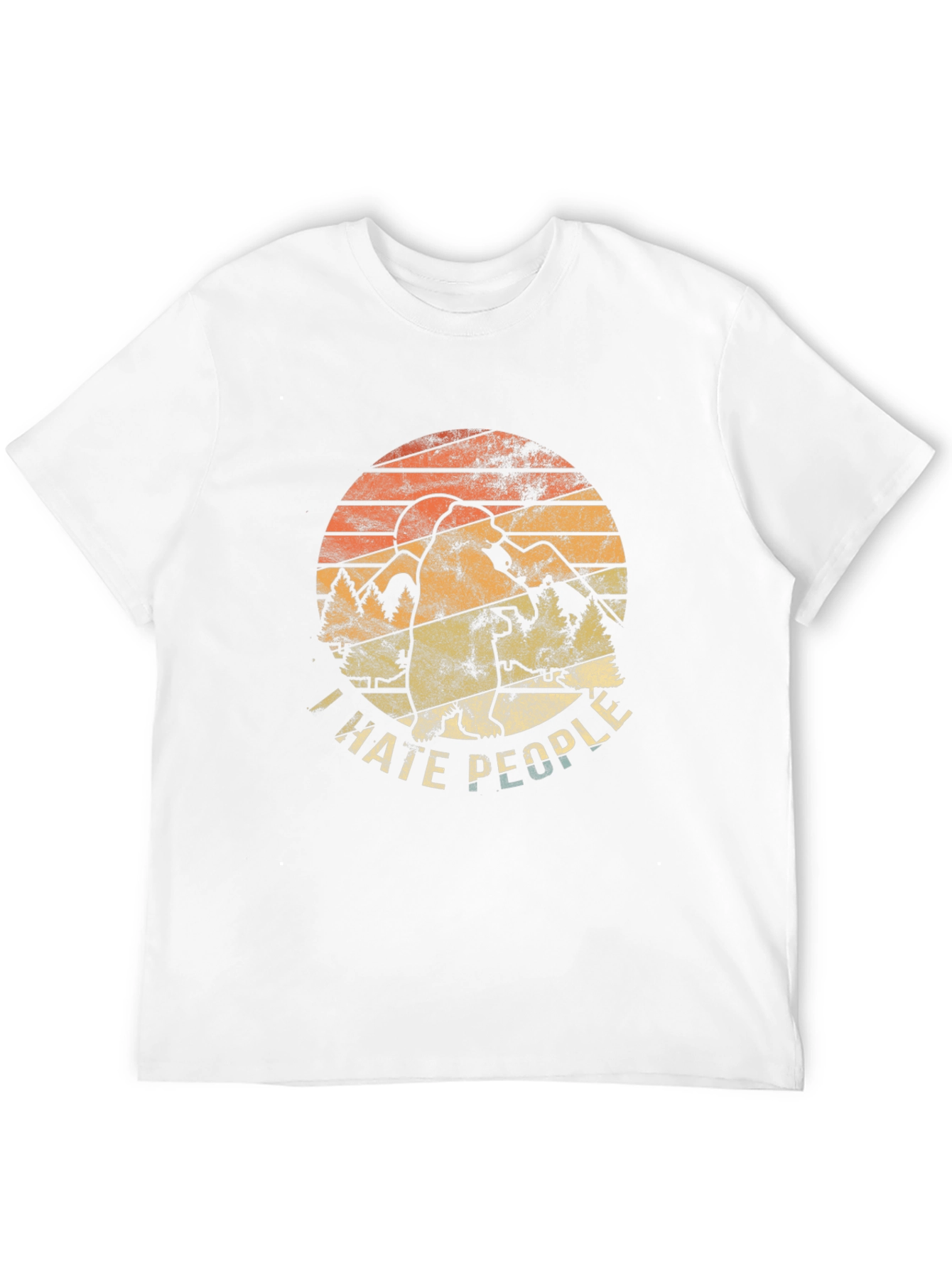 I Hate People Bigfoot Graphic T-Shirt - Retro Design