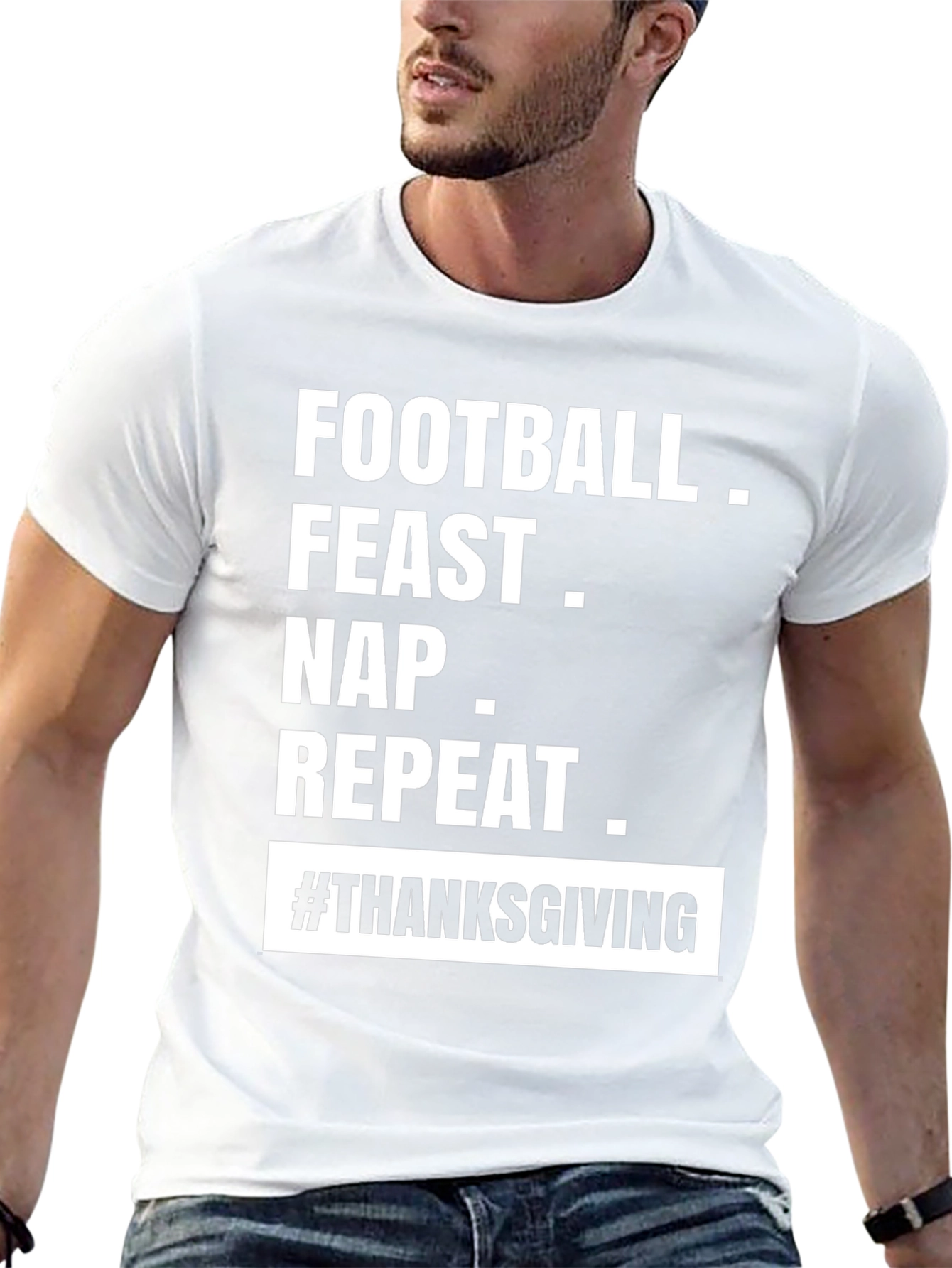 Football Feast Nap Repeat Thanksgiving T-Shirt