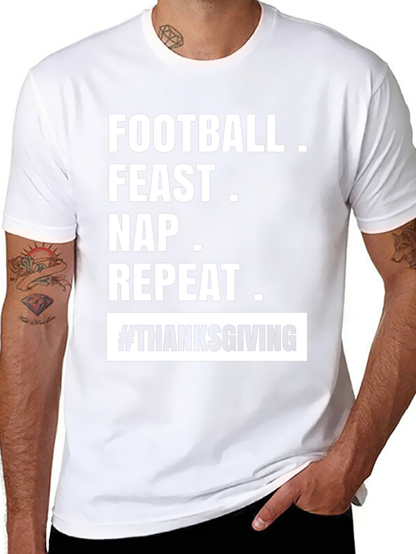 Football Feast Nap Repeat Thanksgiving T-Shirt