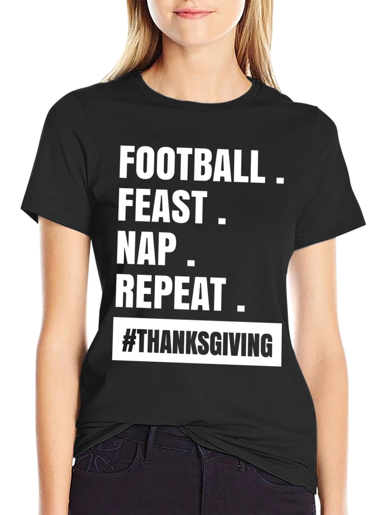 Football Feast Nap Repeat Thanksgiving T-Shirt