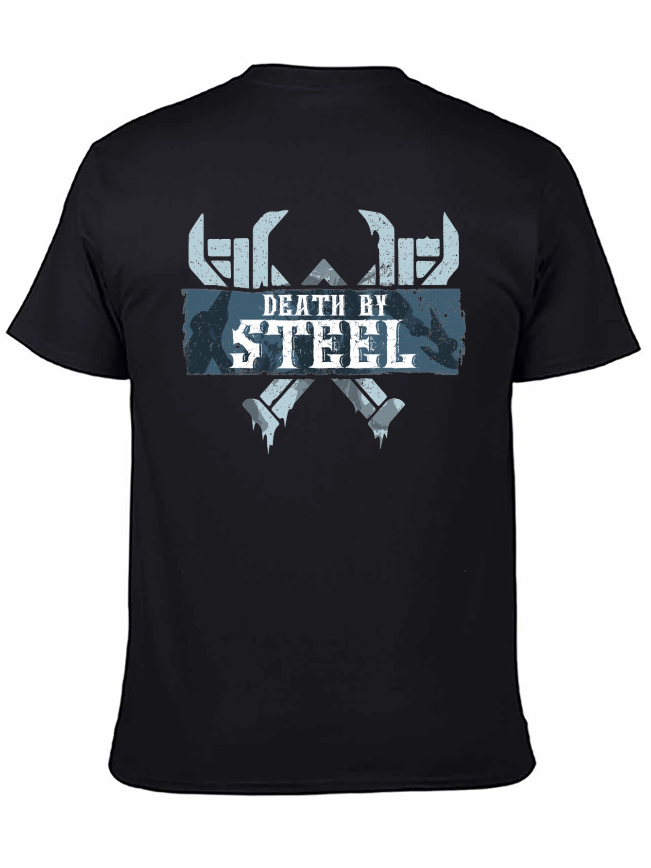 Death By Steel Graphic Tee - Black Cotton T-Shirt