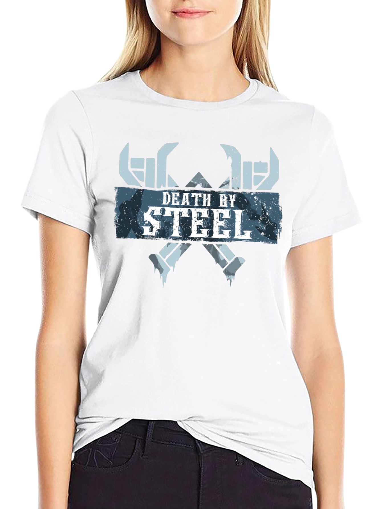 Death By Steel Graphic Tee - Black Cotton T-Shirt