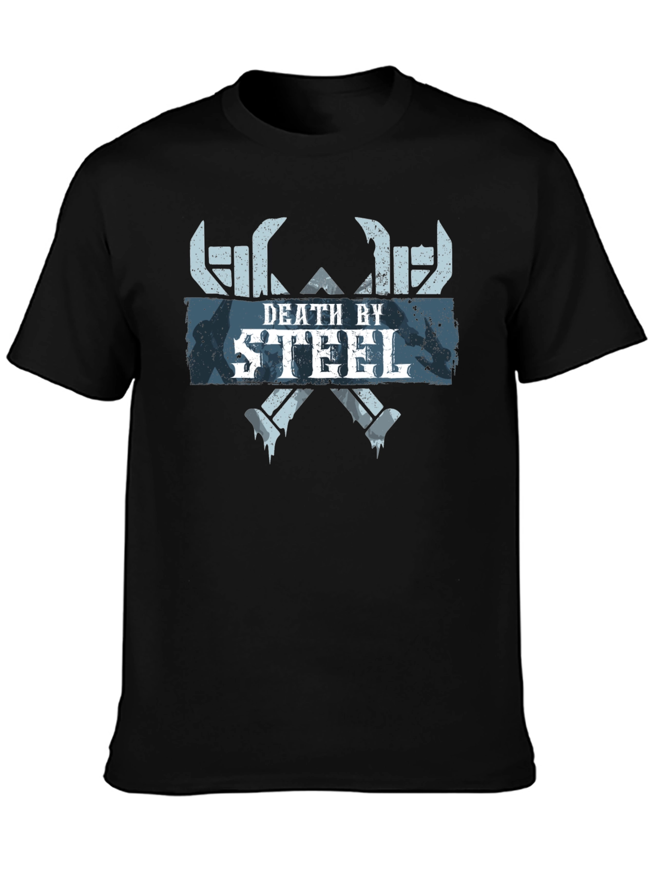 Death By Steel Graphic Tee - Black Cotton T-Shirt