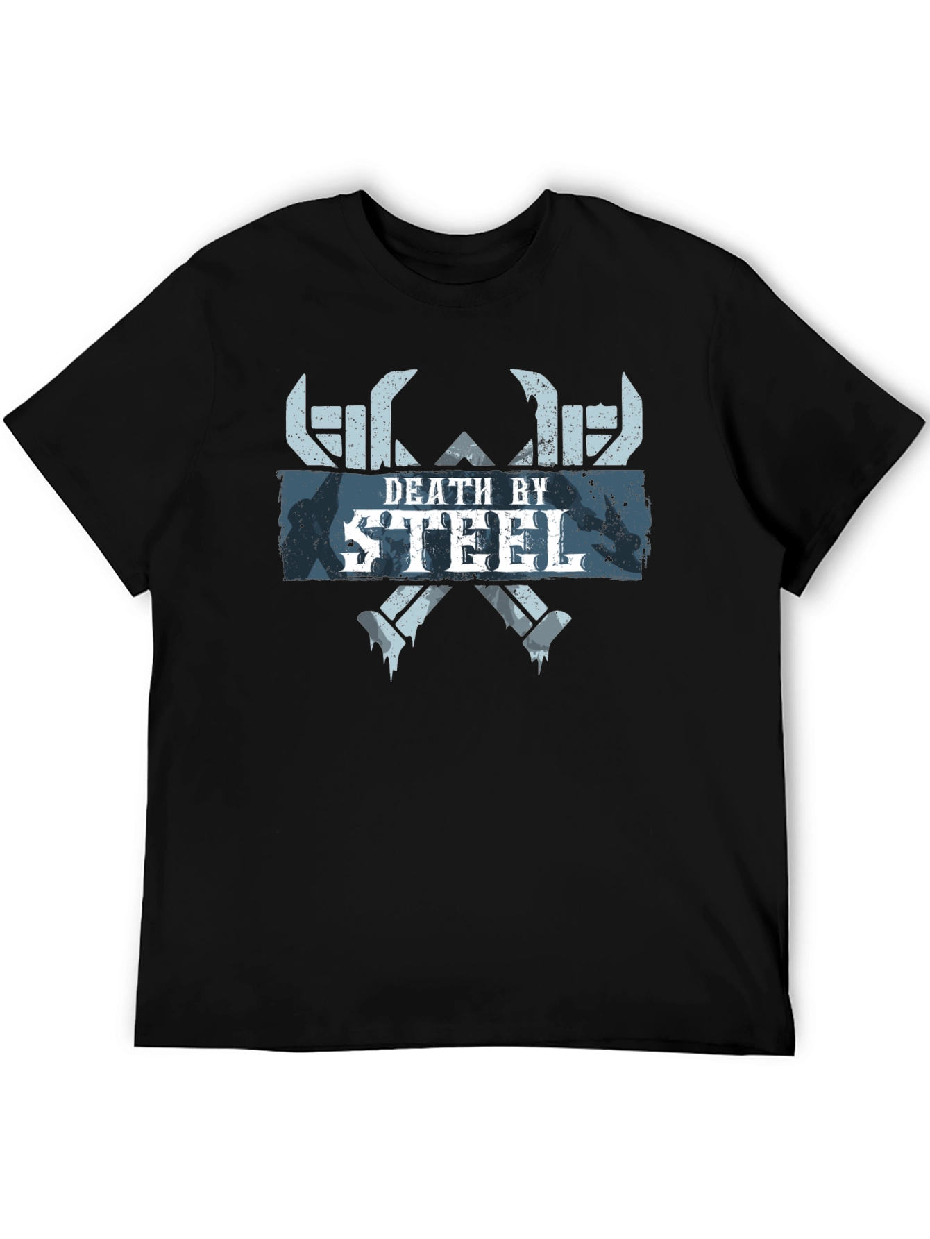 Death By Steel Graphic Tee - Black Cotton T-Shirt