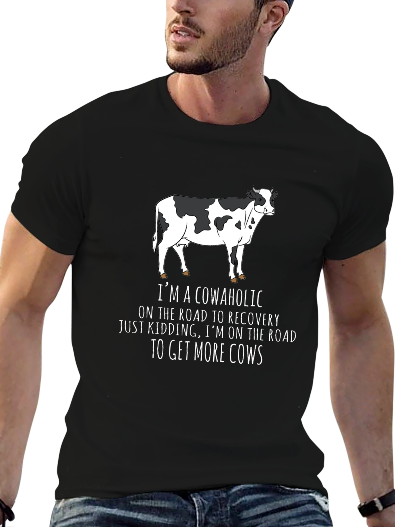Cowaholic T-Shirt - Funny Cow Lover Tee