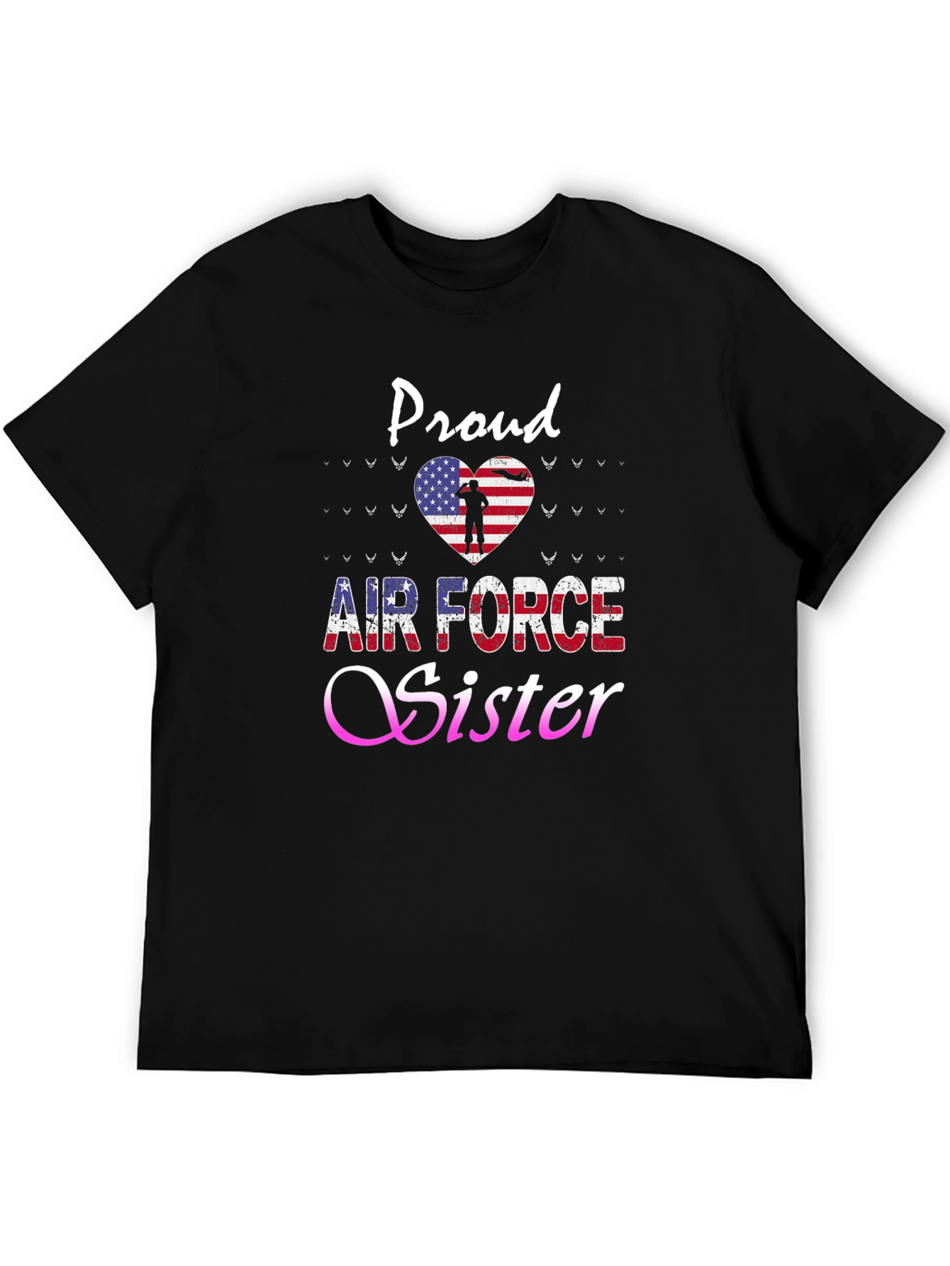 Proud Air Force Sister Graphic T-Shirt