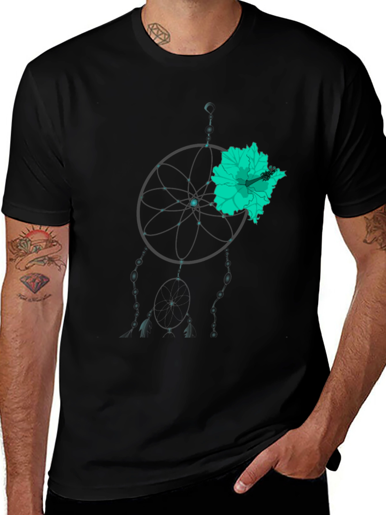 Dream Catcher Flower Graphic Tee