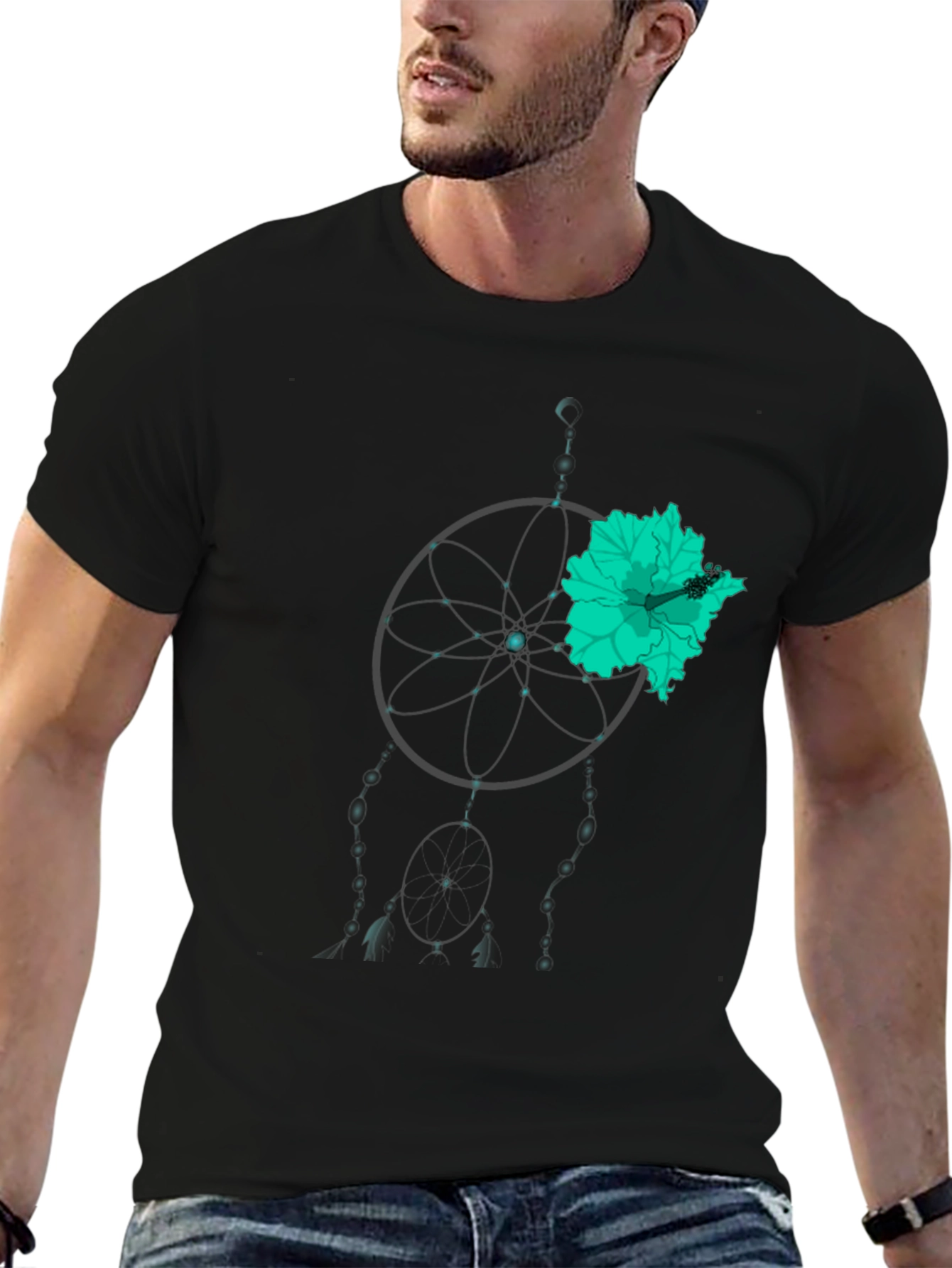 Dream Catcher Flower Graphic Tee