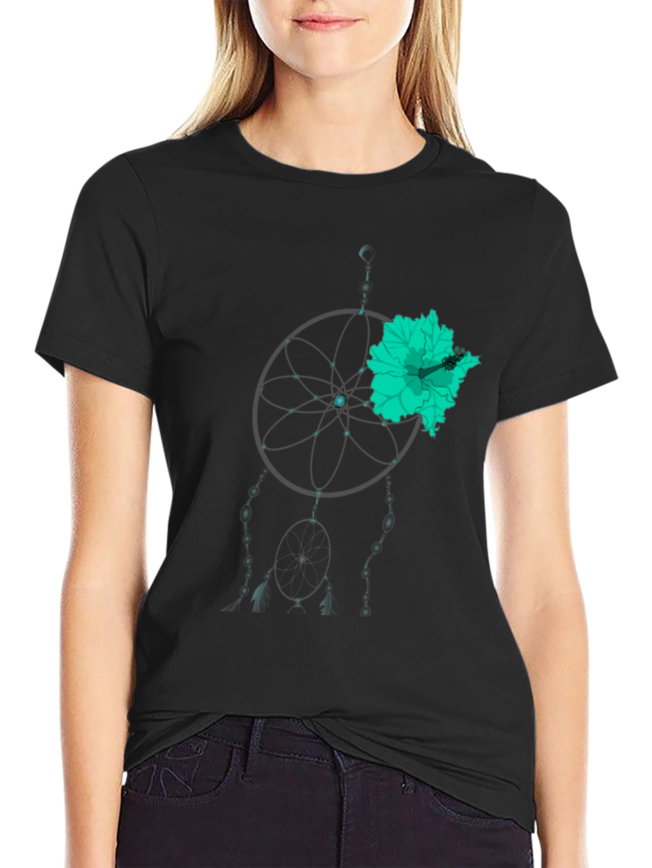 Dream Catcher Flower Graphic Tee