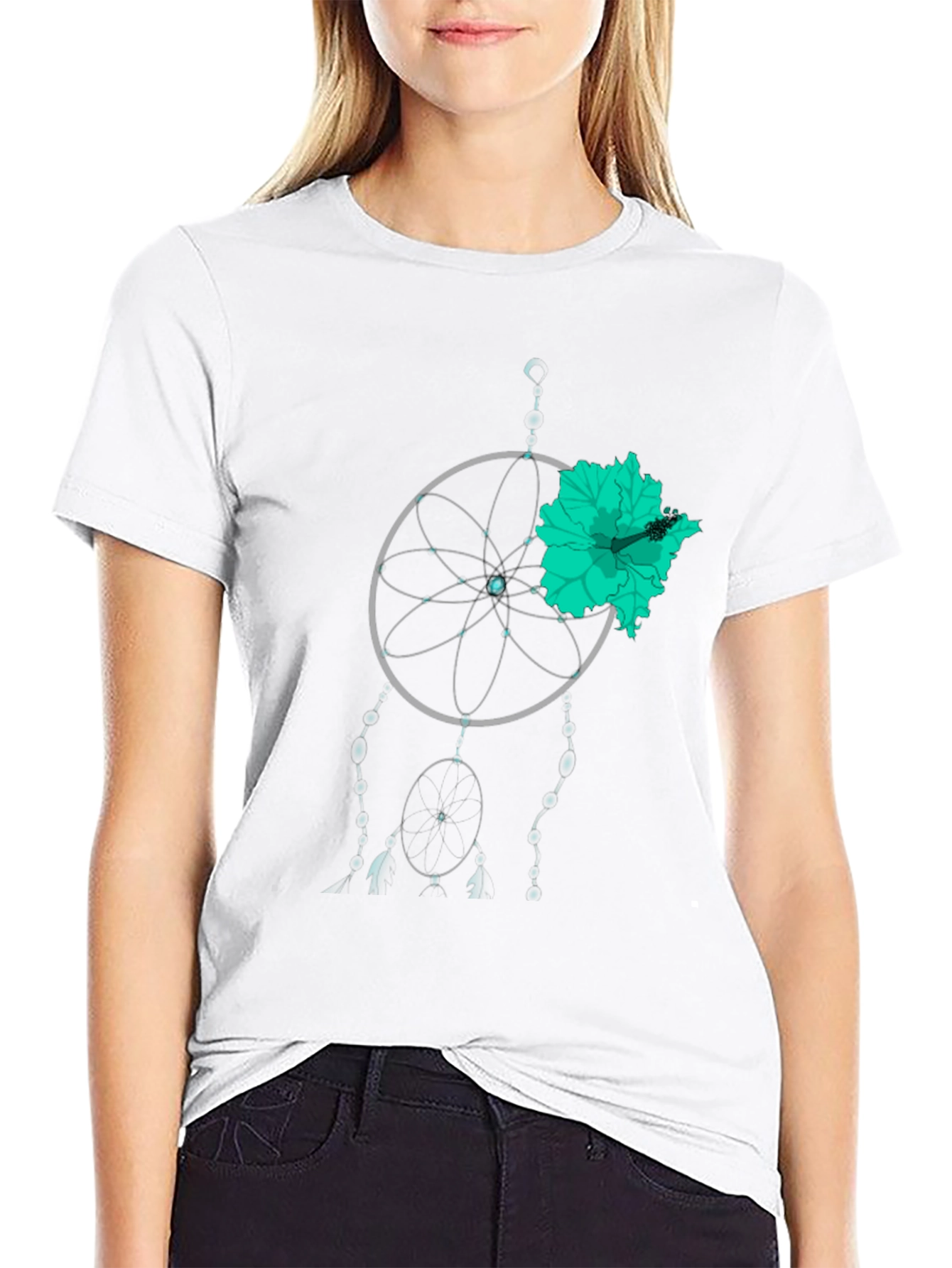 Dream Catcher Flower Graphic Tee