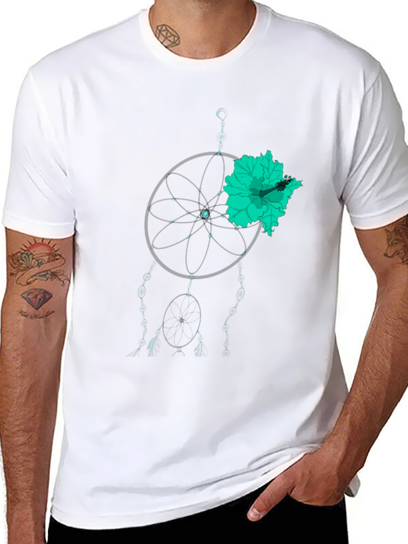 Dream Catcher Flower Graphic Tee