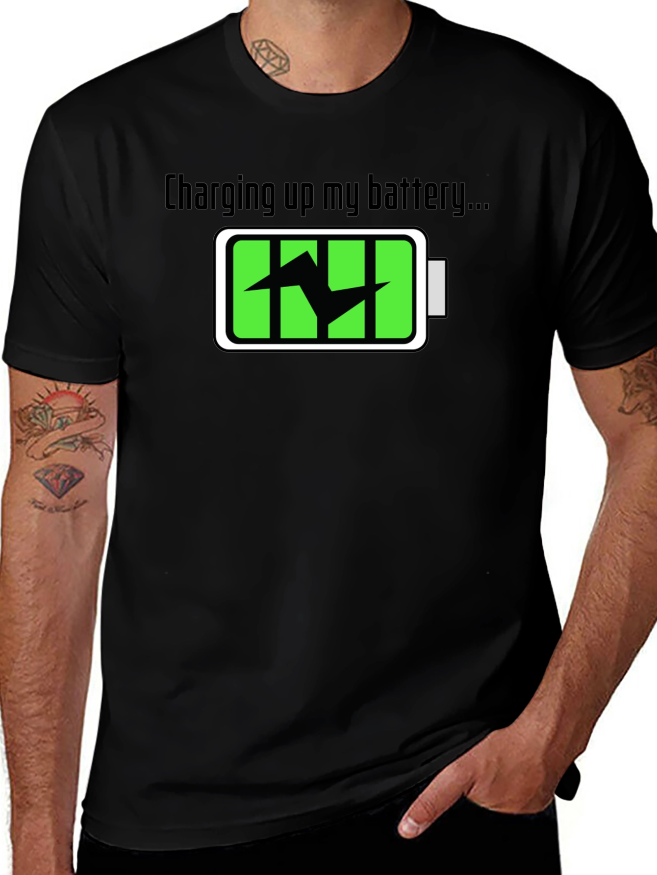 Charging Up My Battery Graphic T-Shirt