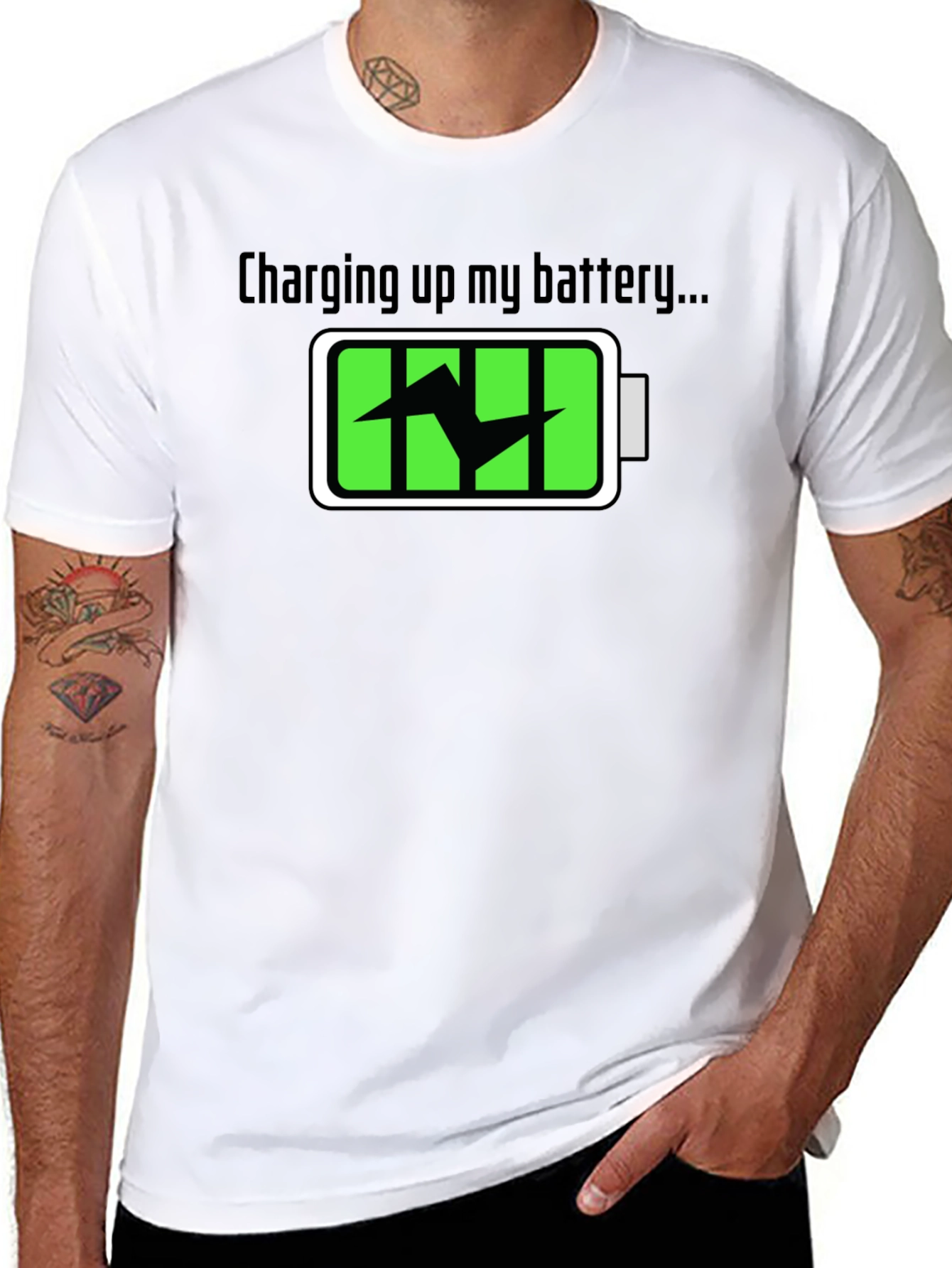 Charging Up My Battery Graphic T-Shirt