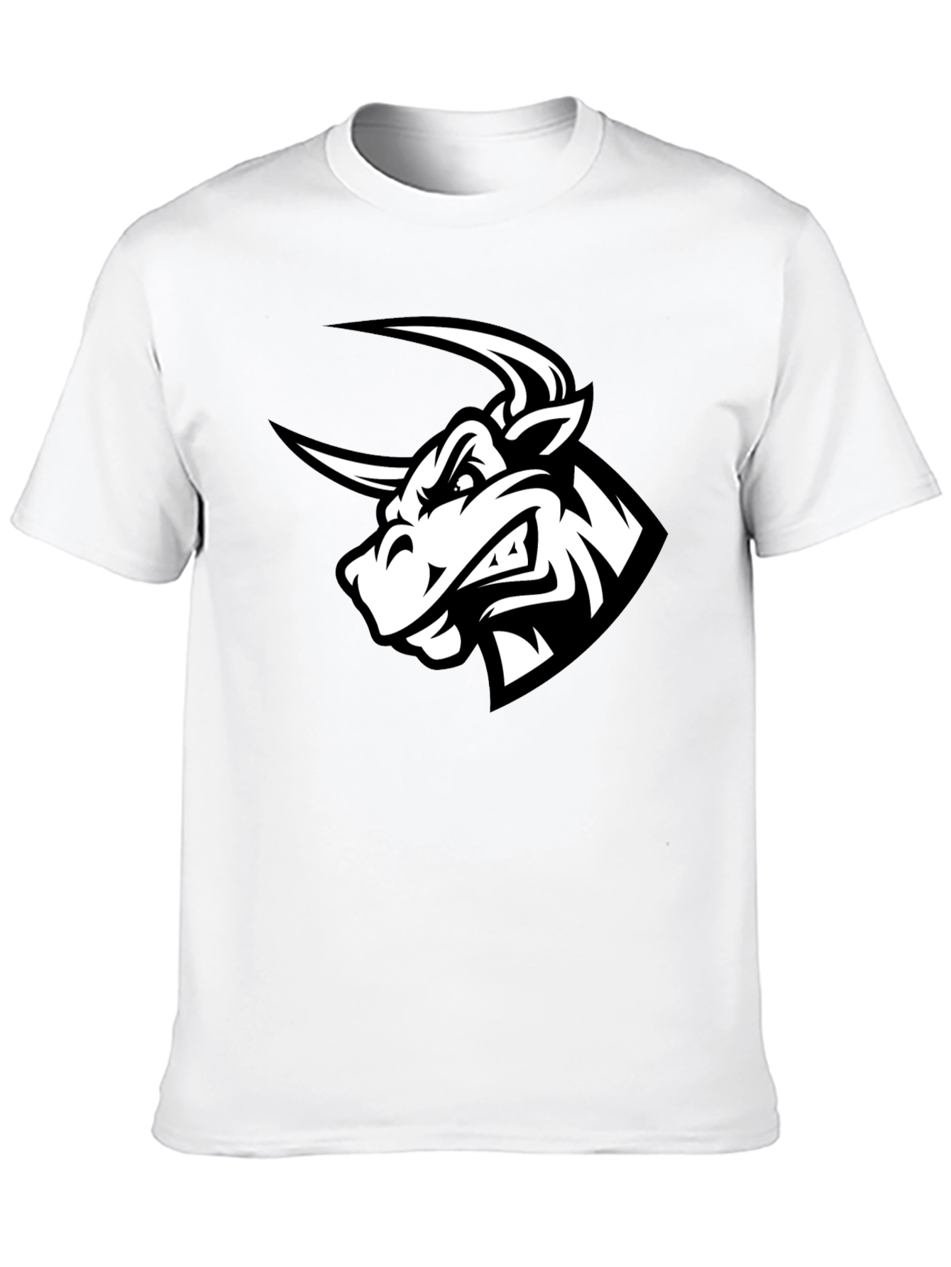 Black Bull Graphic Tee - Mens Crew Neck T-Shirt