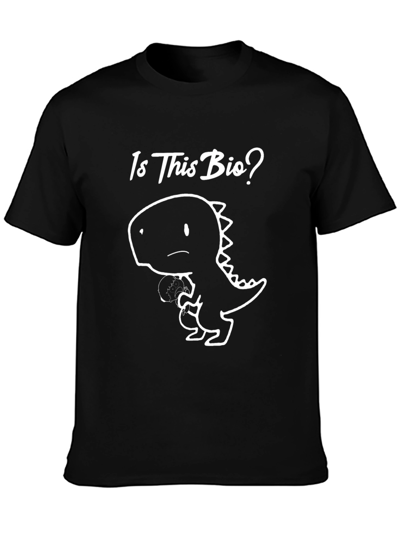 Is This Bio? Dinosaur Graphic Print T-Shirt