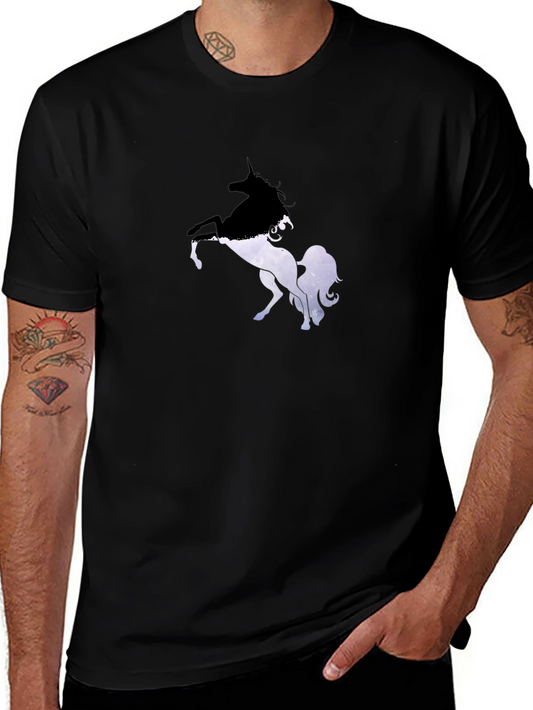 Unicorn Graphic Tee - Mens Black T-Shirt