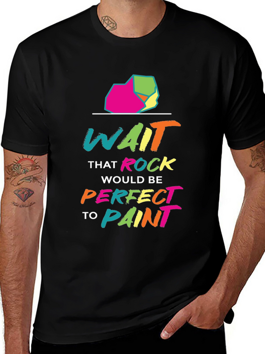 Colorful Rock Painting T-Shirt - Unique Graphic Tee