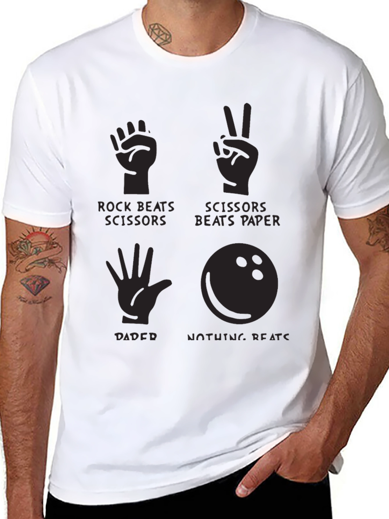Rock Paper Scissors Bowling T-Shirt