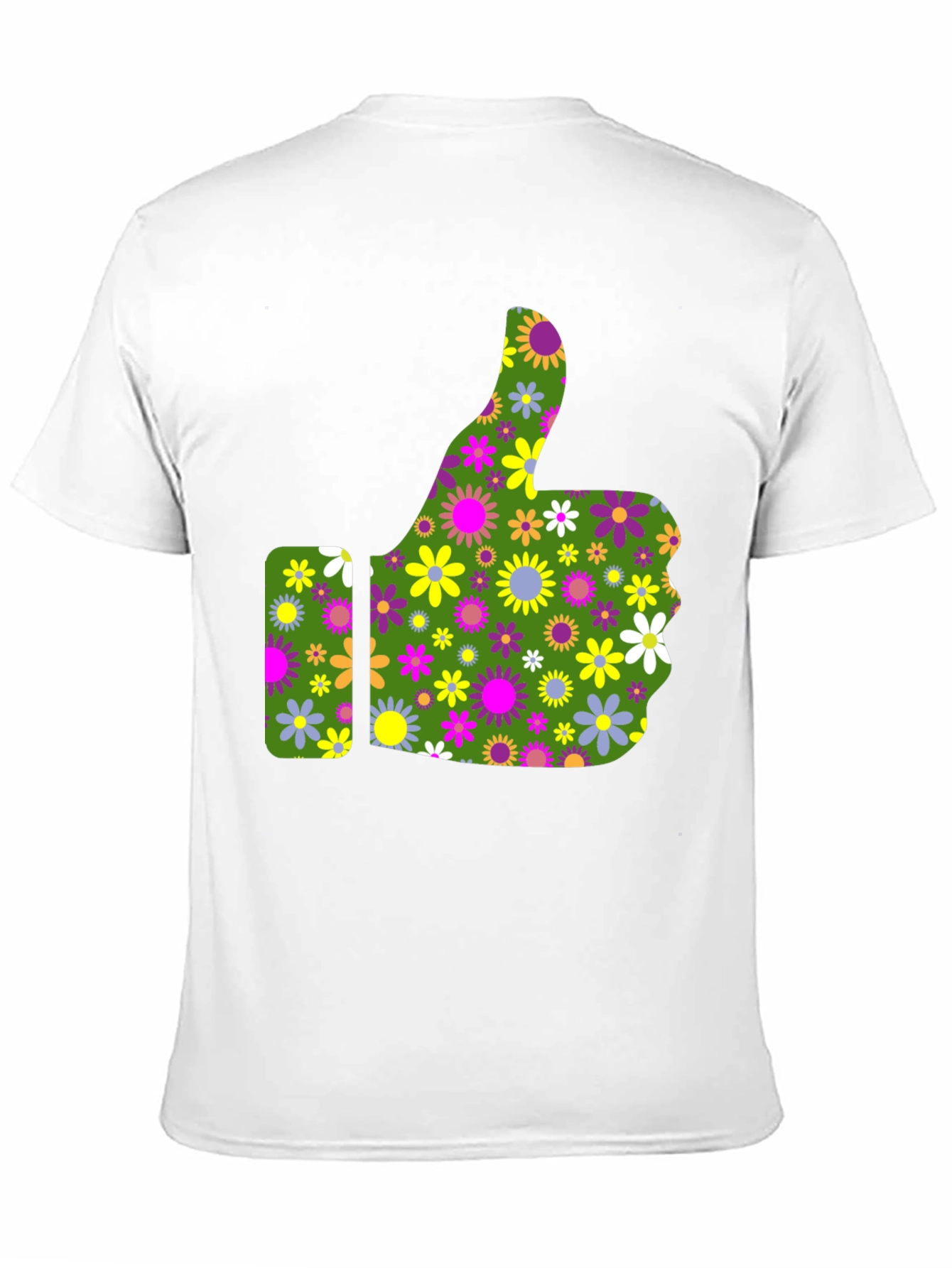 Groovy Floral Thumbs Up Graphic Tee
