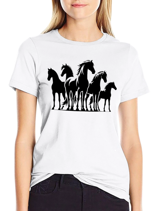 Silhouette Horse T-Shirt - Black Graphic Tee