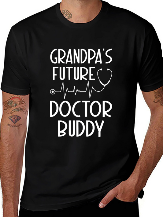Grandpas Future Doctor Buddy Black T-Shirt