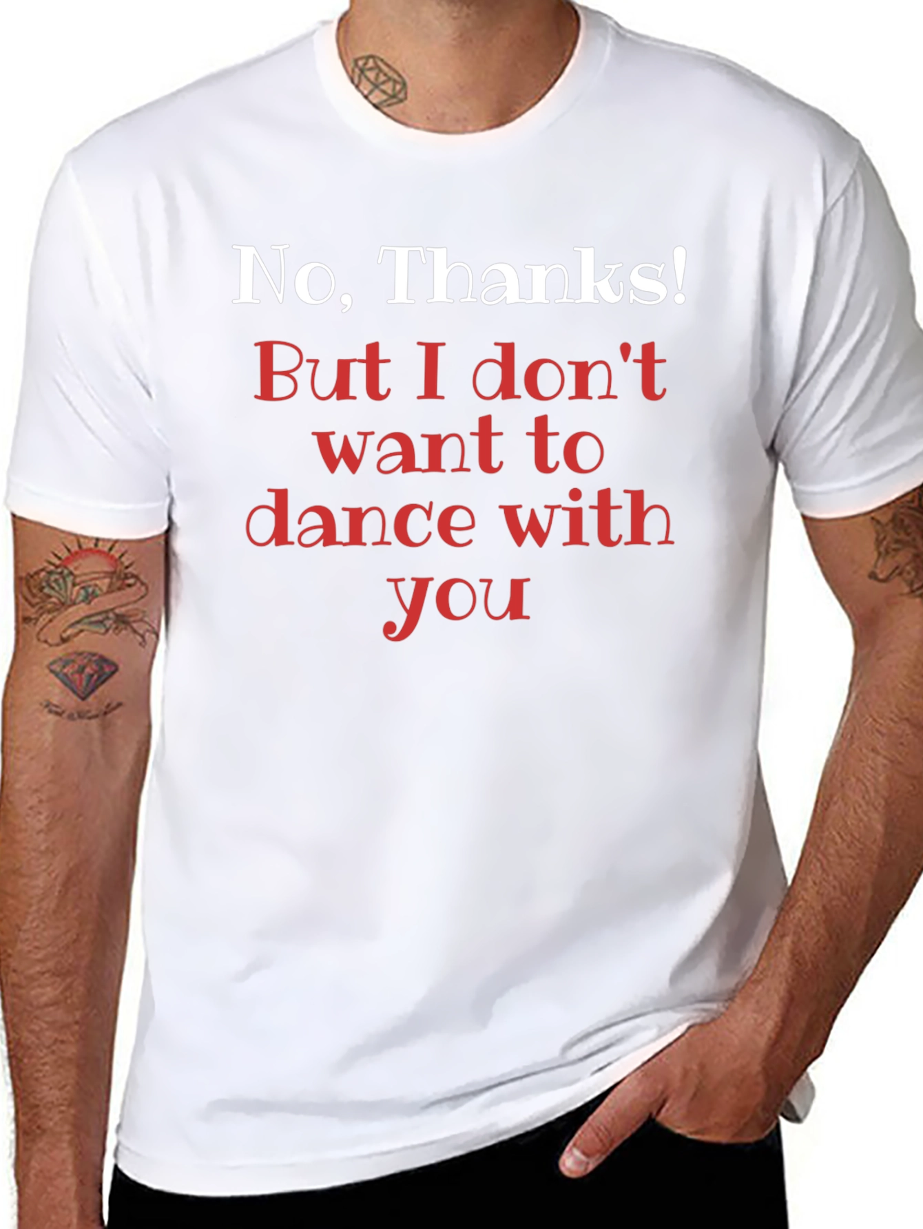 Funny No Thanks! Dance Rejection T-Shirt